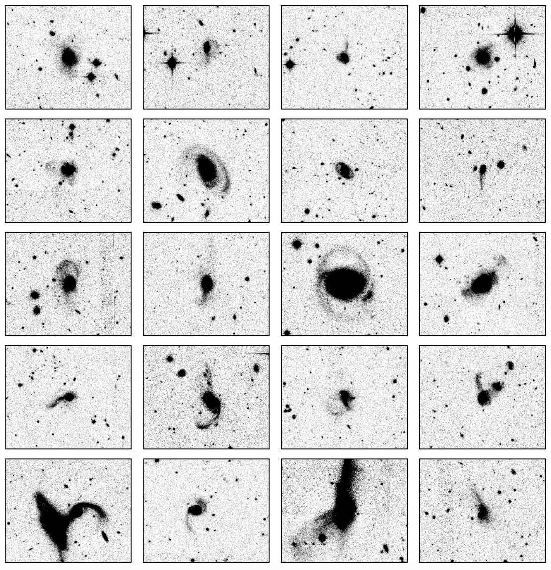 Galaxy merger examples